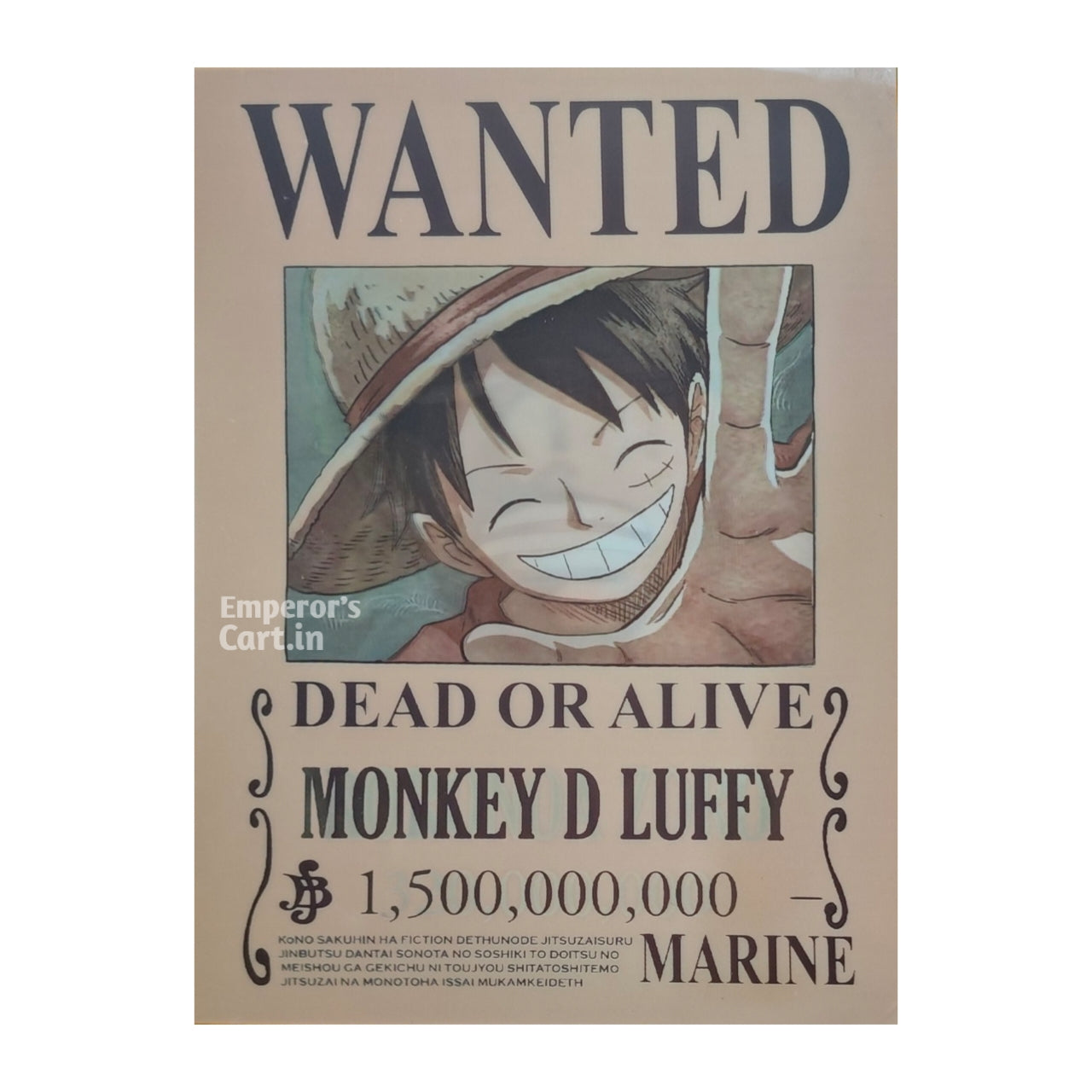 One Piece 3D Poster | Zoro - Luffy Wanted Poster