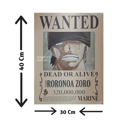 One Piece 3D Poster | Zoro - Luffy Wanted Poster