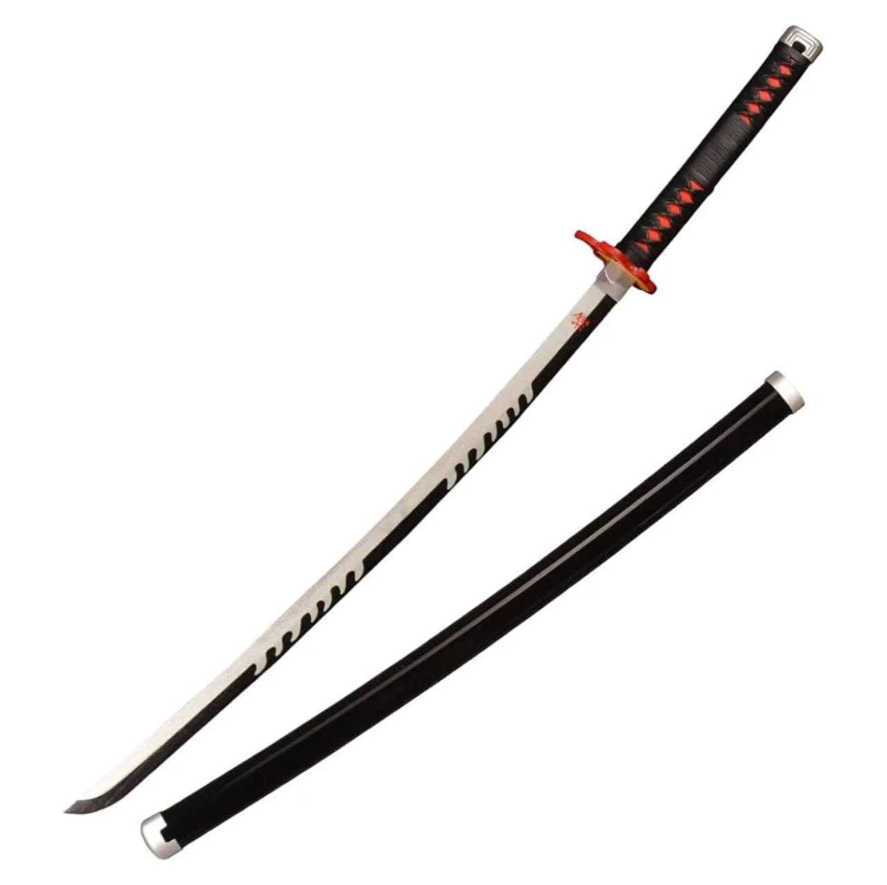 Demon Slayer: Tanjiro Flame Black Wooden Katana