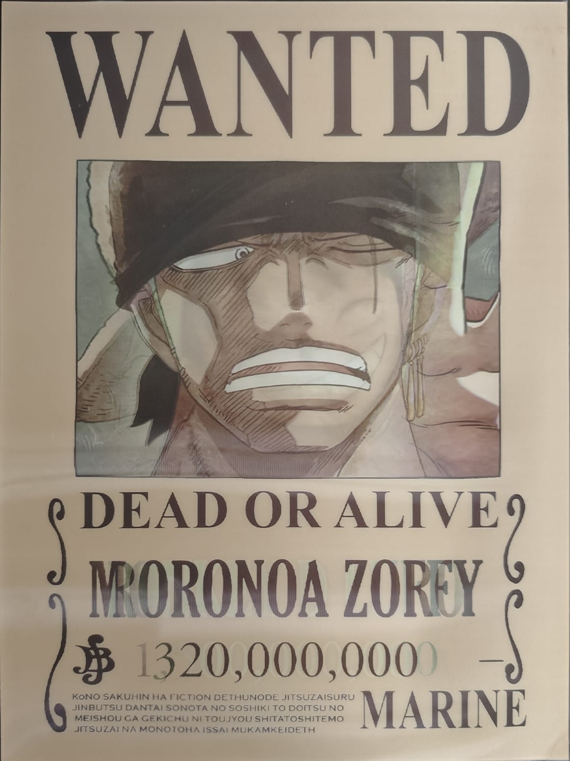 One Piece 3D Poster | Zoro - Luffy Wanted Poster