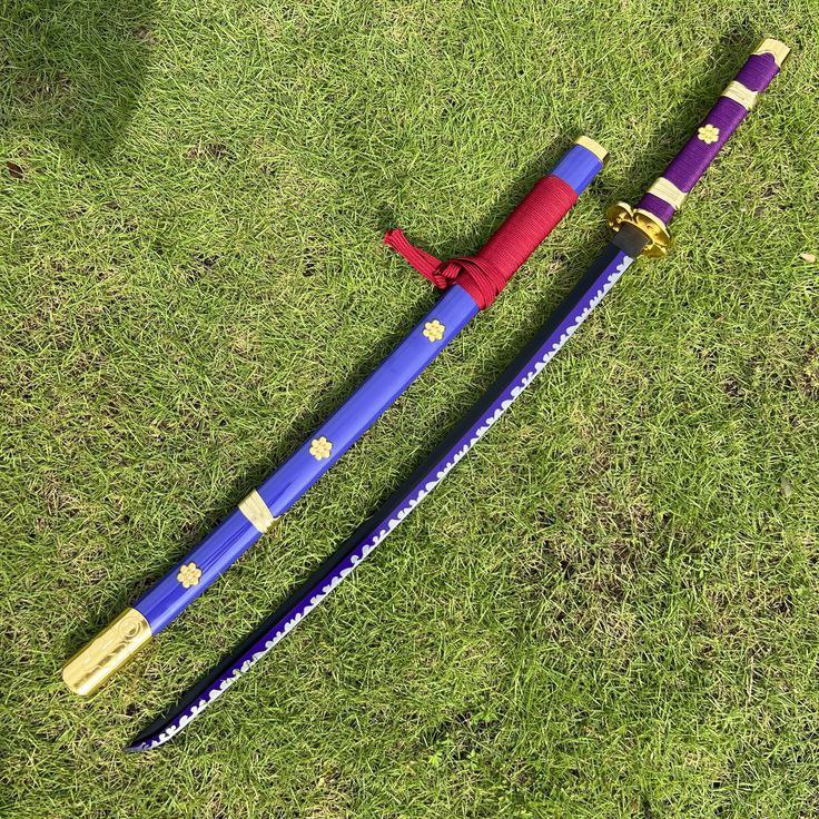 Zoro ENMA Purple Katana/Sword | Life-Size | (Stand Included) | One Piece